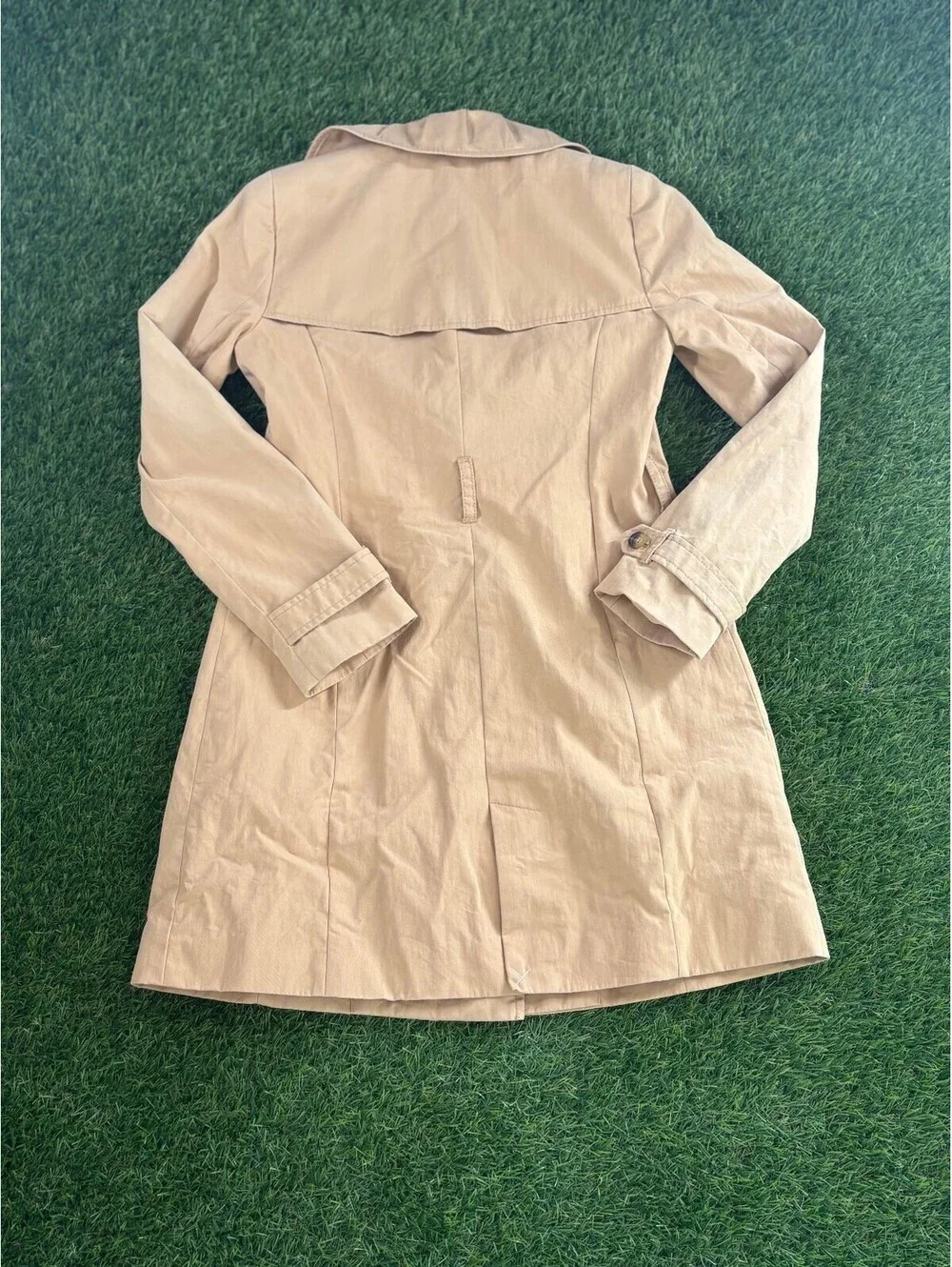 J.Crew 2000s Beige Cotton Trench Coat, Women’s 0